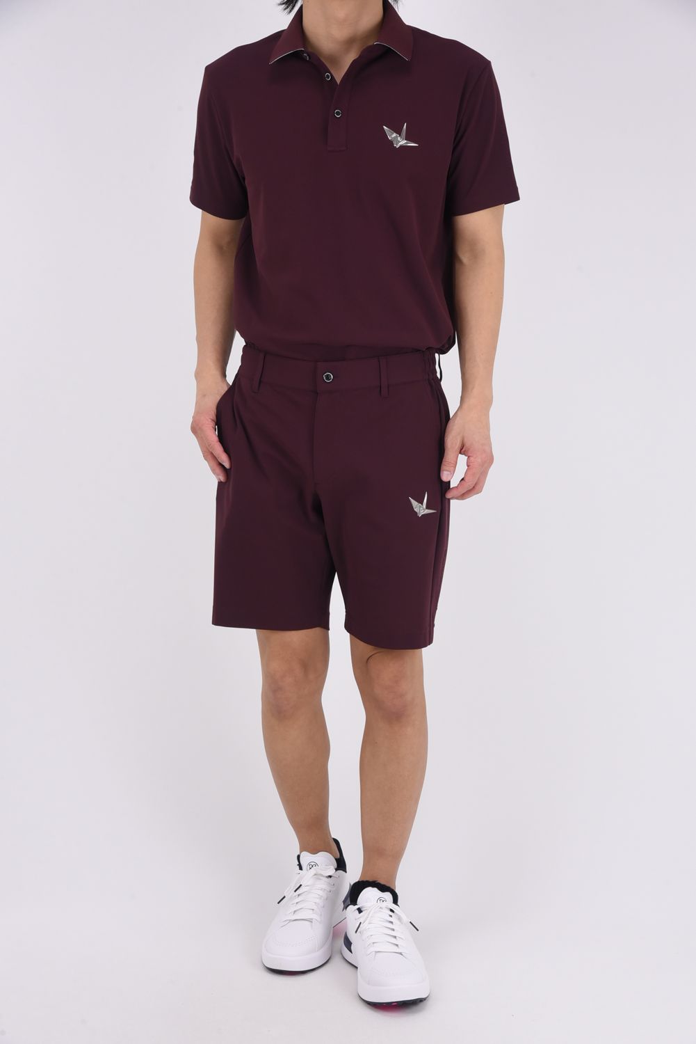 【26SS】 LUXE MESH SHORTS / 接触冷感 微細メッシュ生地 ショートパンツ (バーガンディ)