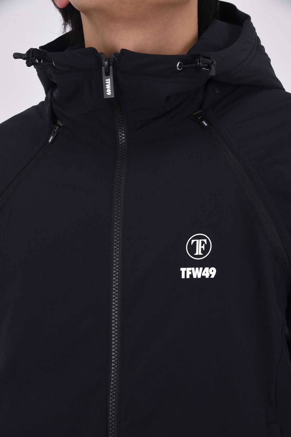 【25AW】 OCTA DETACHABLE 2WAY BLOUSON / 撥水ストレッチナイロン 2WAYジップアップブルゾン (ブラック/グレー)