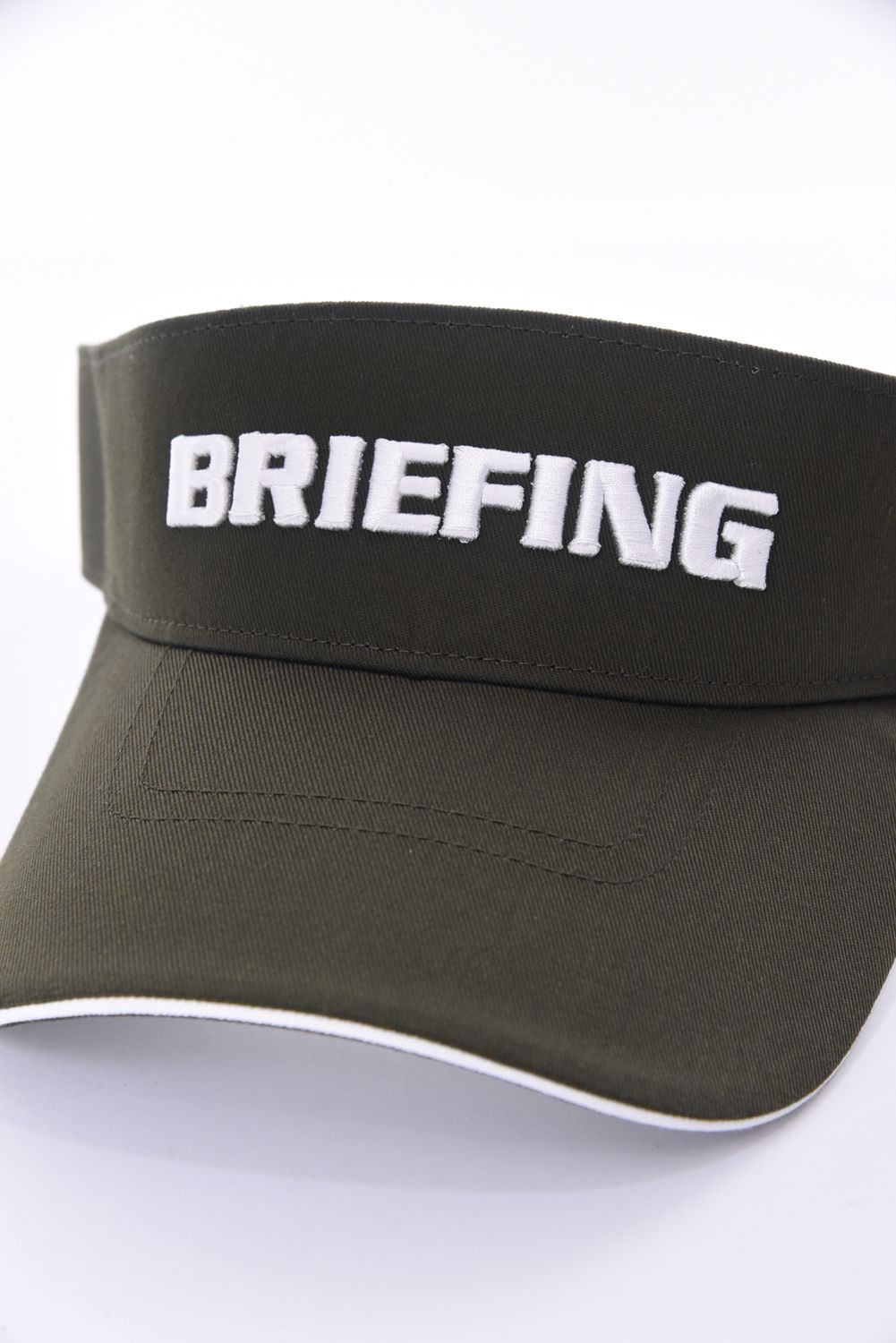MENS BASIC VISOR / ブランドロゴ刺繍 ベーシック サンバイザー (オリーブ)