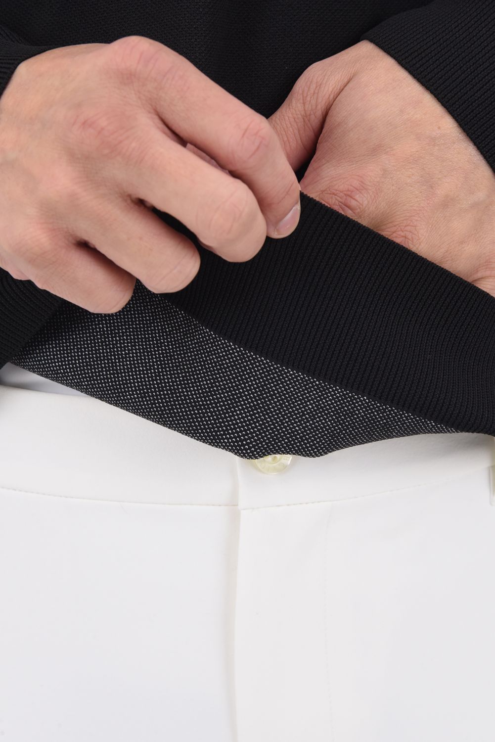 【26SS】 GAUGE BACK PANEL CAMOUFLAGE CREW / オリジナルカモジャカード ブランドロゴ クルーネックニット (ブラック)