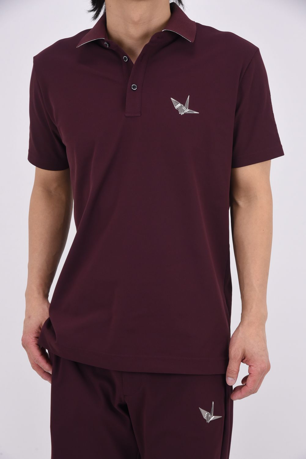 【26SS】 LUXE MESH POLO / 接触冷感 微細メッシュ生地 ポロシャツ (バーガンディ)