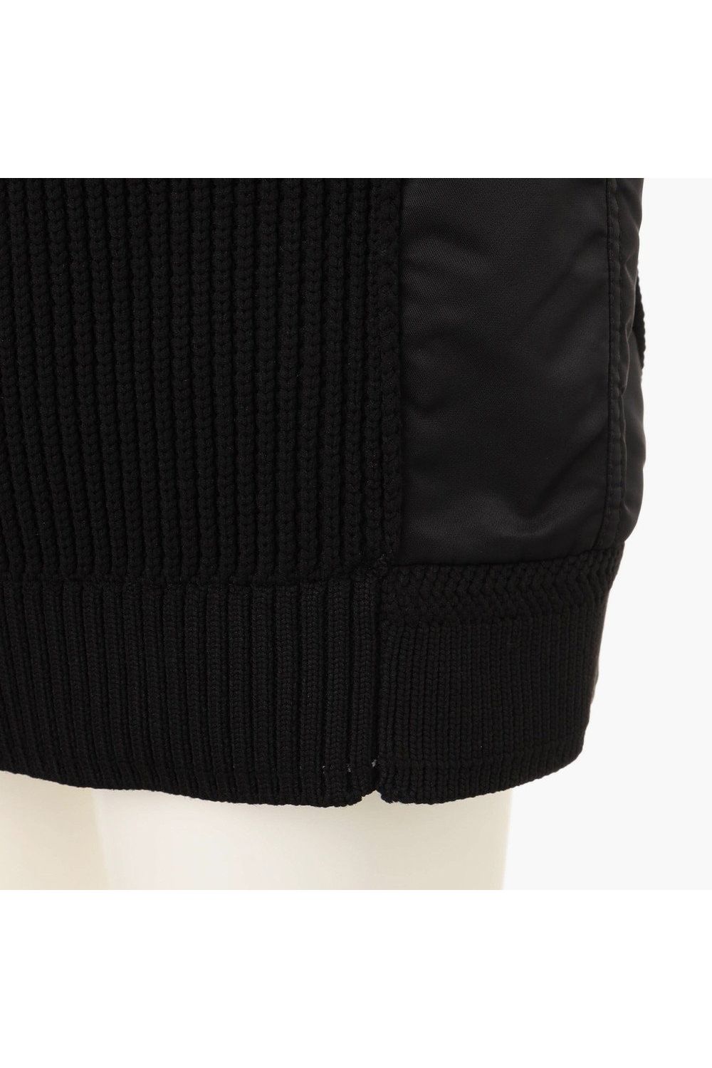 【26AW】【レディース】 WOMEN’S WINDBLOCK DOCKING RIB KNIT SKIRT / 畦編みニット&ナイロンツイル ハイブリッドニットスカート (ブラック)
