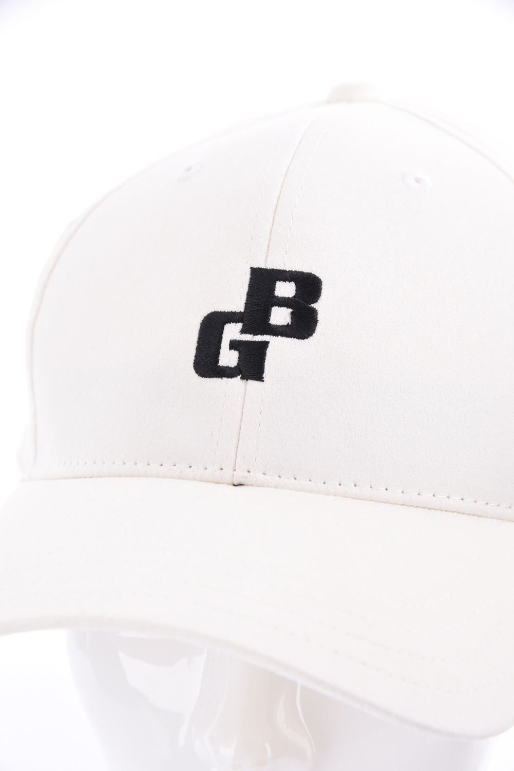 【26AW】 MEN’S SUEDE SMALL BG LOGO CAP / スウェード素材 スモールBGロゴ キャップ (ホワイト)