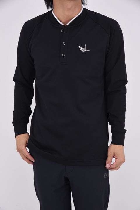 【2025AW】 113 GOLF BLADE POLO / バックロゴ ロングスリーブ ポロシャツ (ブラック)