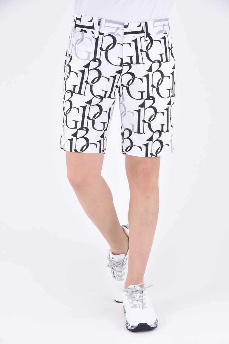 1PIU1UGUALE3 GOLF - 113G FULL MIX LOGO SHORTS / 113Gロゴ総柄  