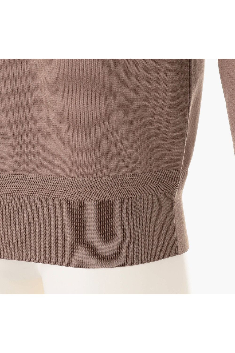 【26AW】 MEN’S PLANE KNIT CREWNECK / ブランドロゴ クルーネックニット (モカ)