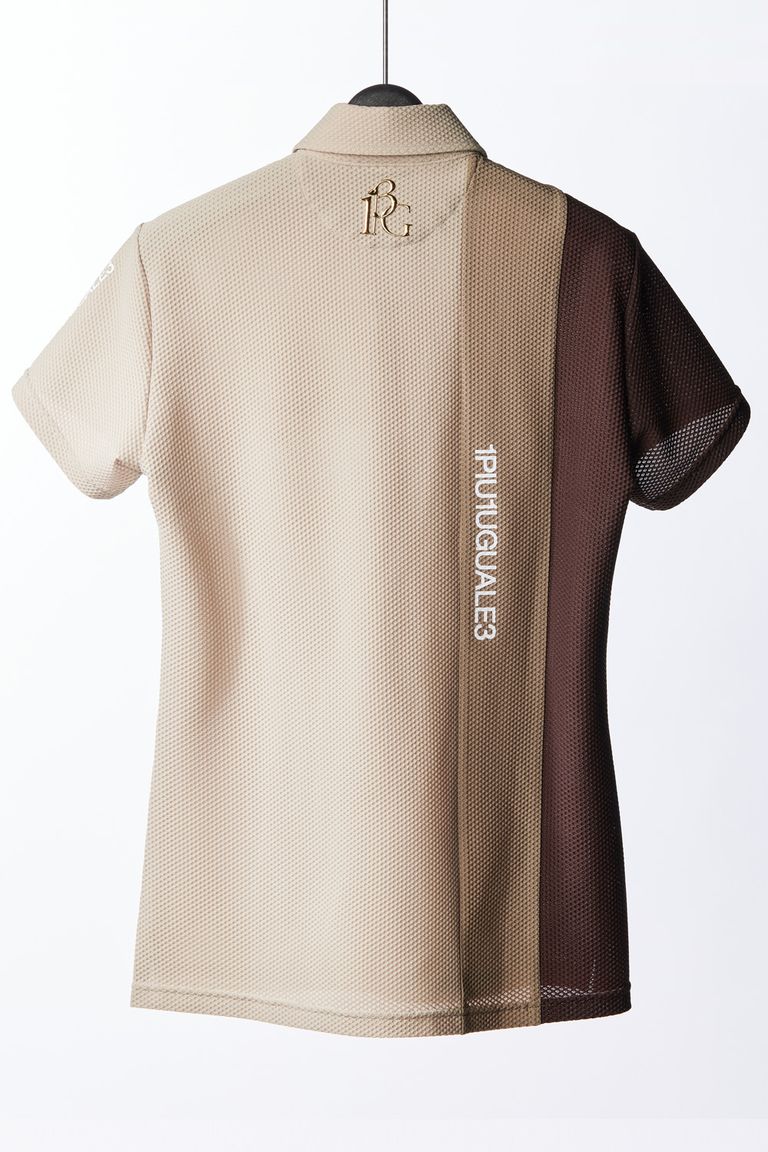 1PIU1UGUALE3 GOLF - 【レディース】 STRIPE SWITCH S/S POLO 