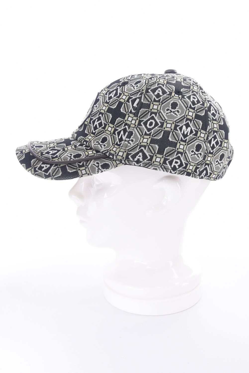 ROSETTE JACQUARD JERSEY CAP / ジオメトリックパターン ベースボールキャップ (カーキ)