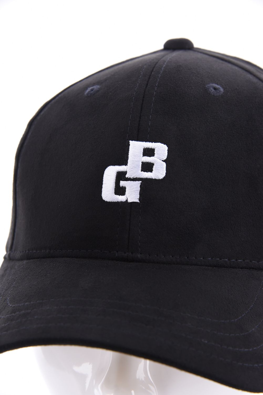 【26AW】 MEN’S SUEDE SMALL BG LOGO CAP / スウェード素材 スモールBGロゴ キャップ (ブラック)