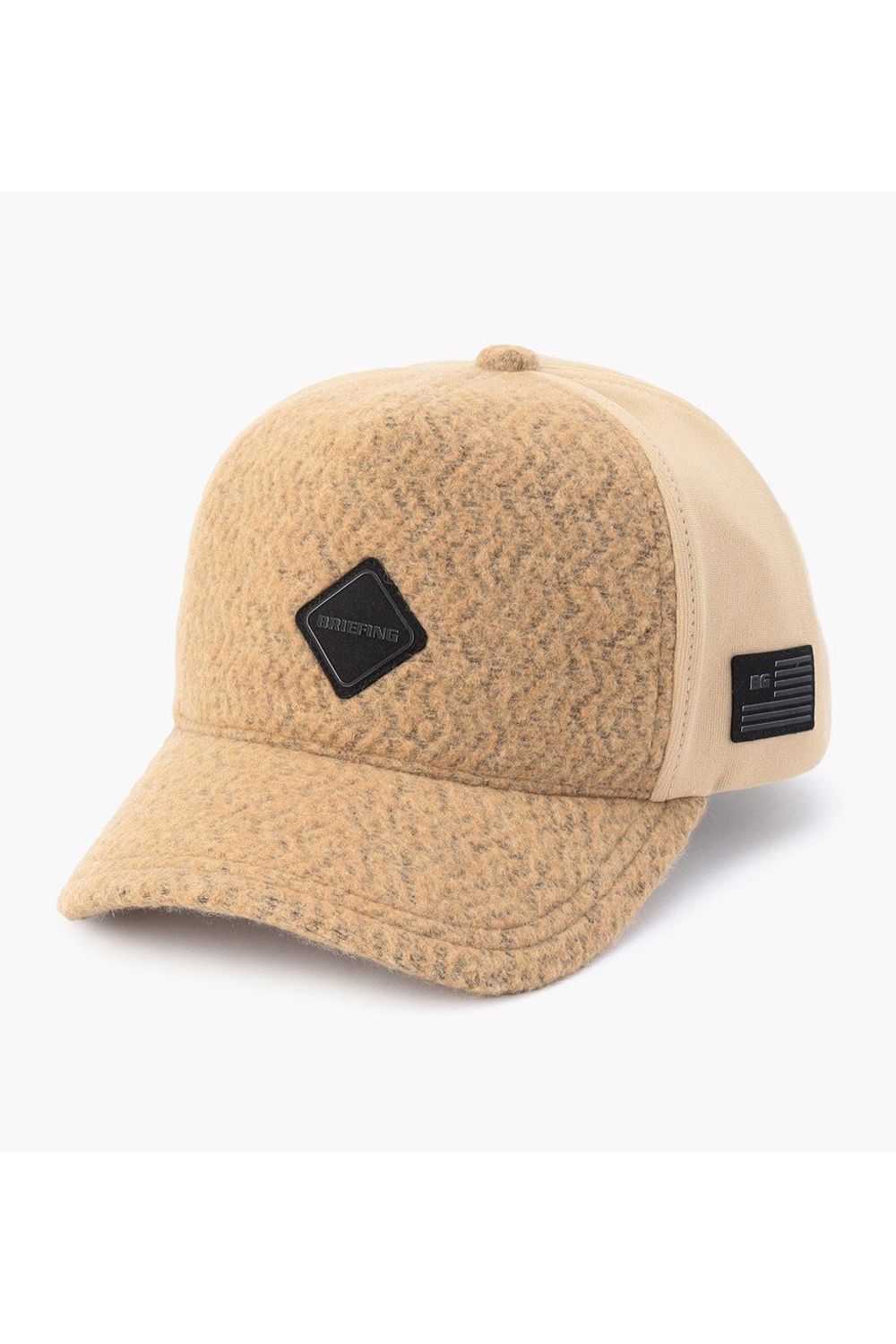 MEN’S WOOL BOA CAP / ウール混 ダイヤモンドロゴ ボアキャップ (ベージュ)