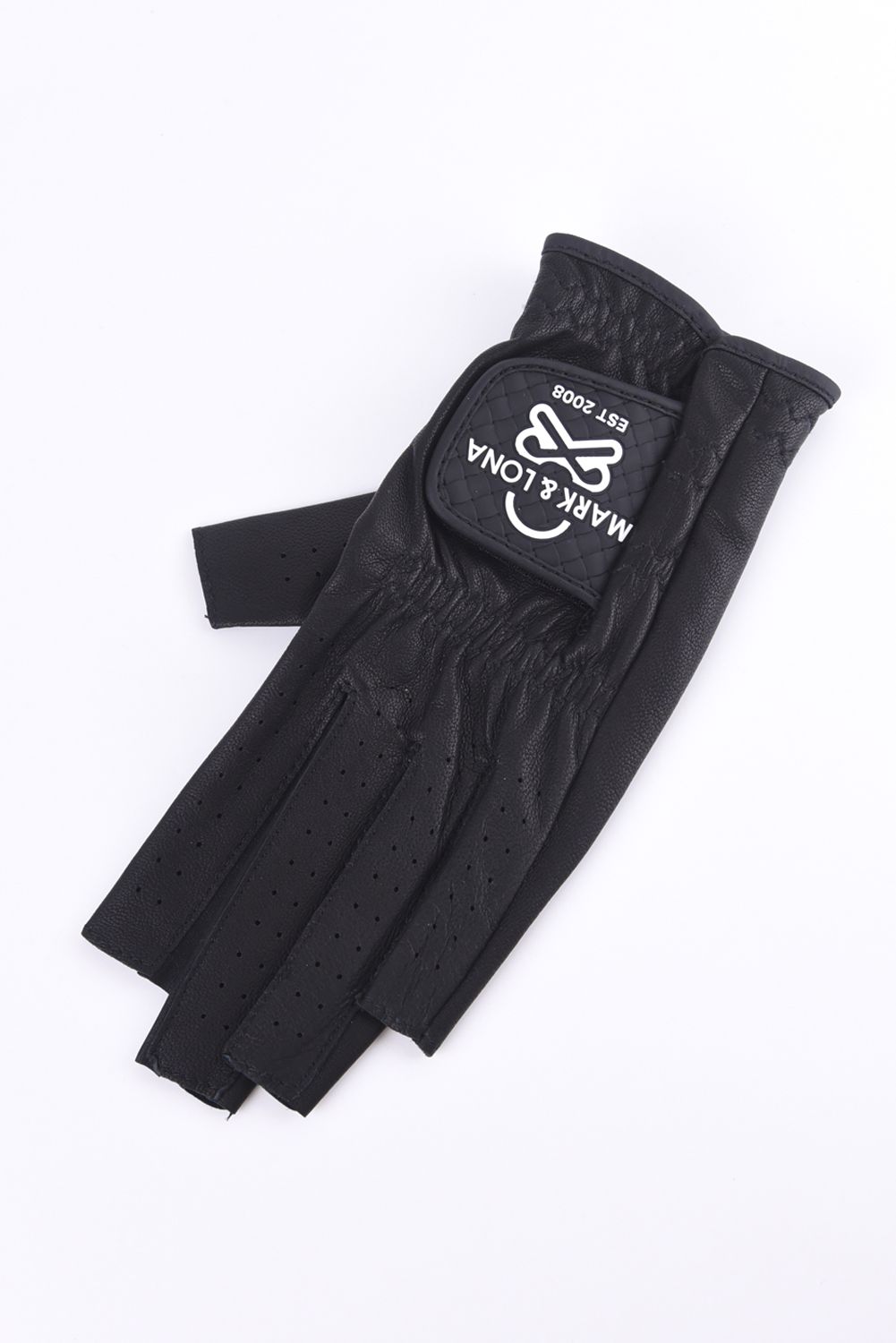 【26SS】【レディース】 EVER BREATHABLE LEATHER NAIL CUT GLOVE / ラムレザー ブランクスカルロゴ 両手用ネイルカットグローブ (ブラック)