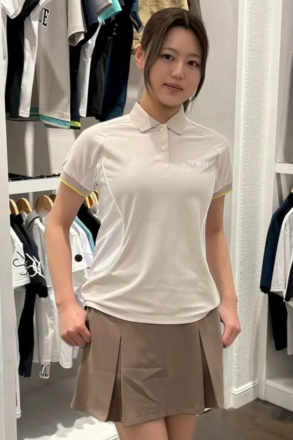 【26SS】【レディース】 CASUAL POLO / ポロシャツ (アイボリー/ホワイト)