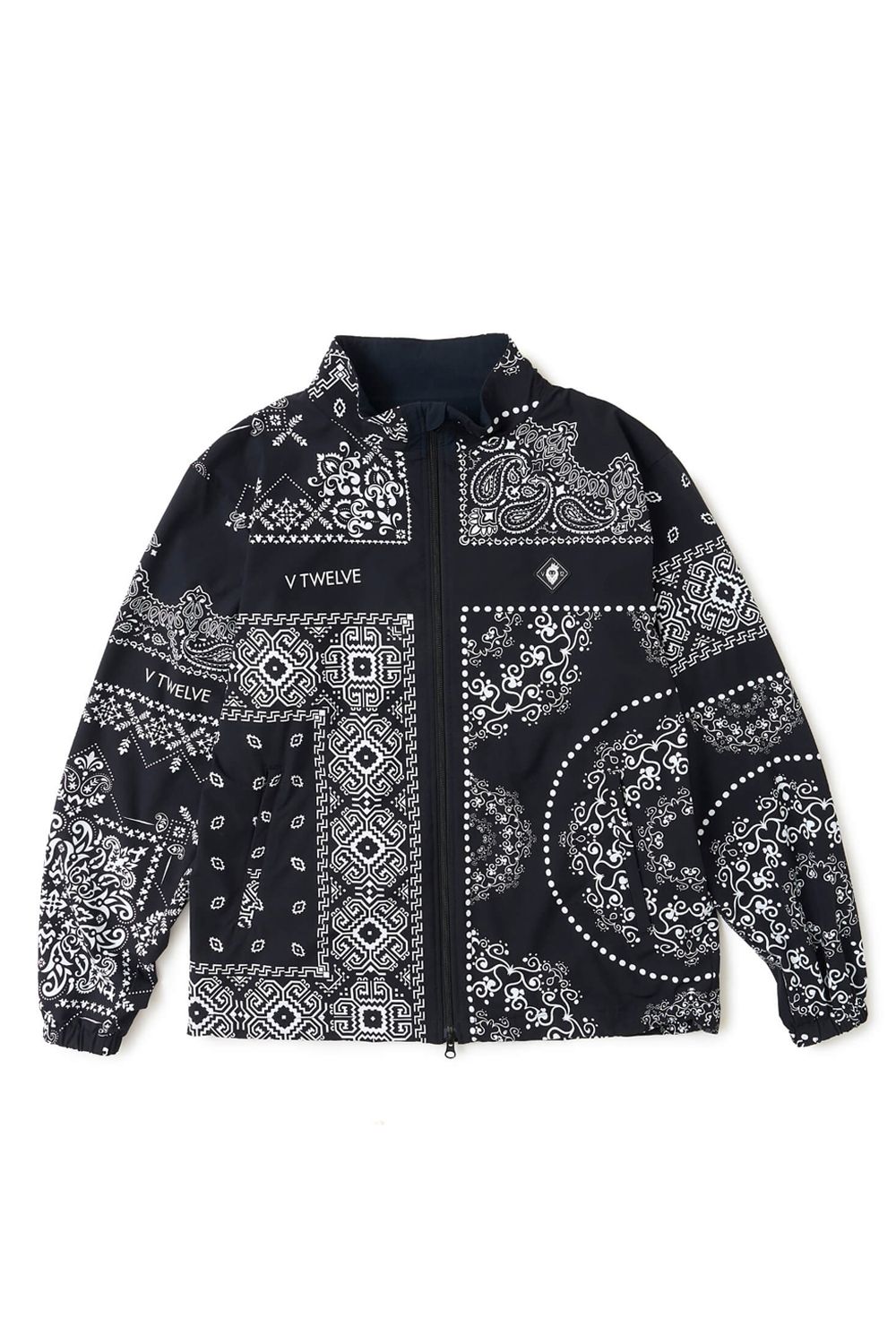 【26AW】 MOLD BAN JKT / バンダナ総柄 バックモールドロゴ ナイロンジャケット (ブラック)