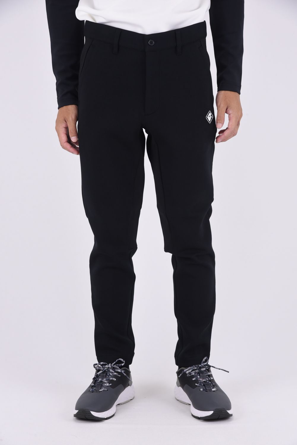 SHOT PANTS / ダンボールニット ストレッチ ロングパンツ (ブラック)