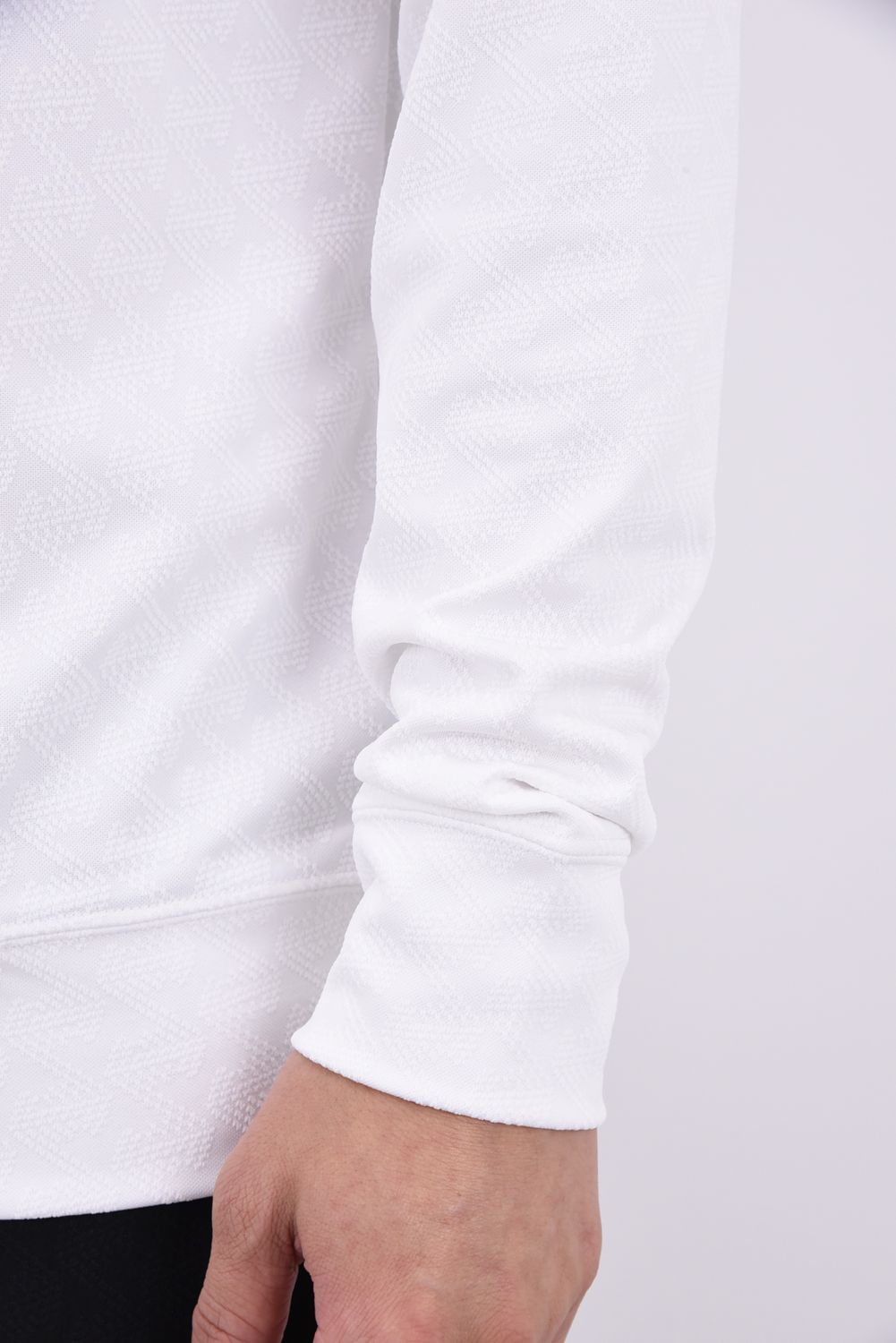 【26AW】 MENS GM JACQUARD POLO L/S / オリジナルテキスタイルジャガード 長袖 ボタンダウンポロシャツ (ホワイト)*