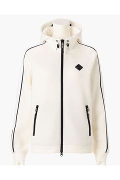 【26AW】【レディース】 WOMEN’S WARM LINE PARKA / ダンボールニット サイドライン ジップアップパーカー (ホワイト)