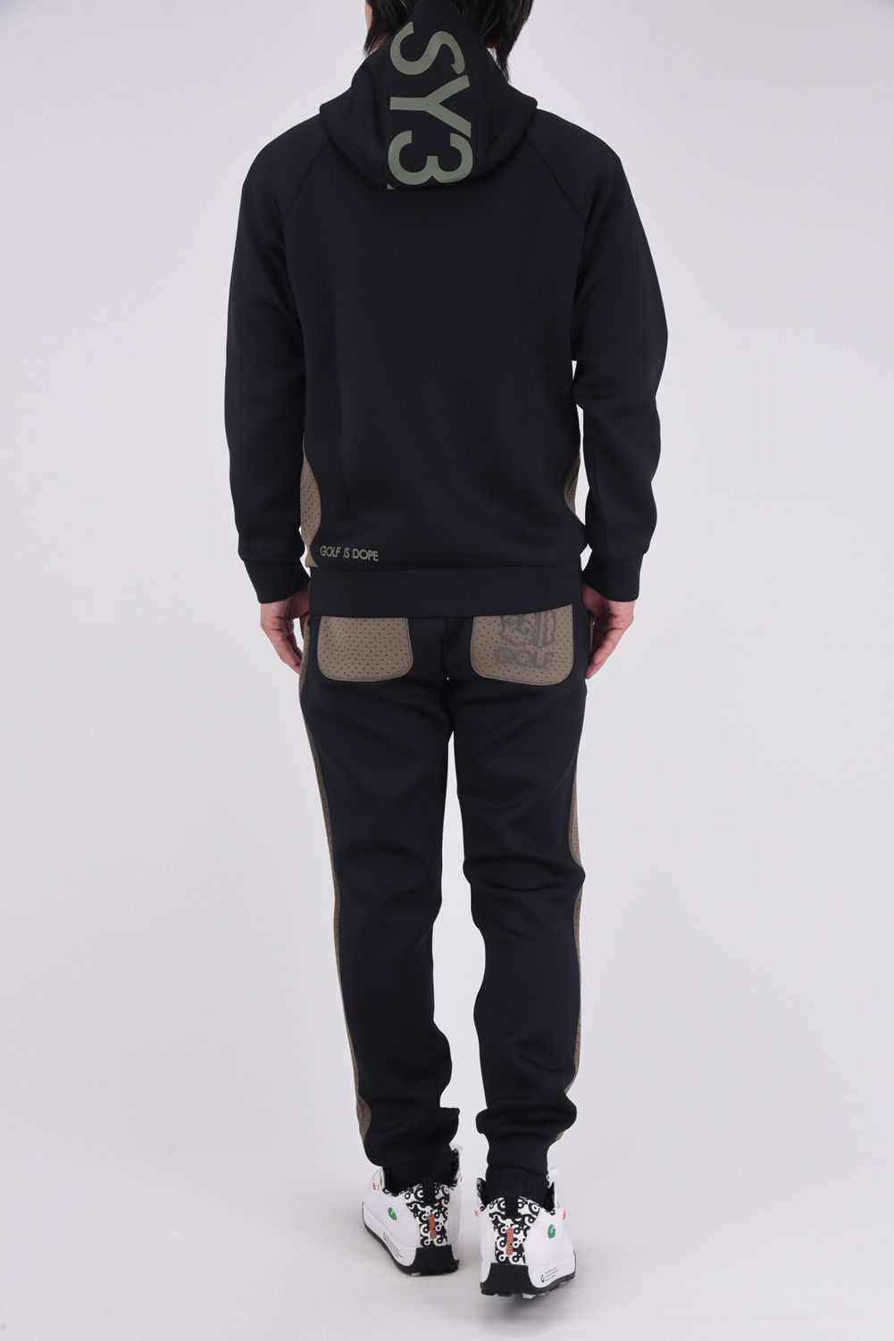 【25AW】 CARDBOARD SIDE LINE PANTS / ストレッチダンボール サイドラインパンツ (ブラック)