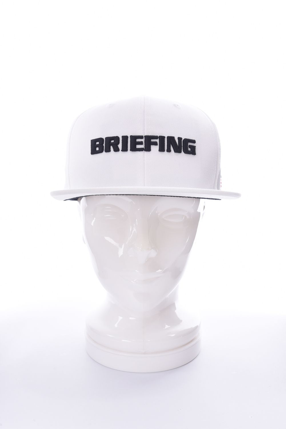 MENS BASIC FLAT VISOR CAP / ブランドロゴ ベーシック フラットキャップ ホワイト