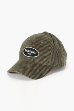 【26AW】 MEN’S CORDUROY OVAL LOGO CAP / コーデュロイ生地 オーバルロゴワッペン キャップ (オリーブ)