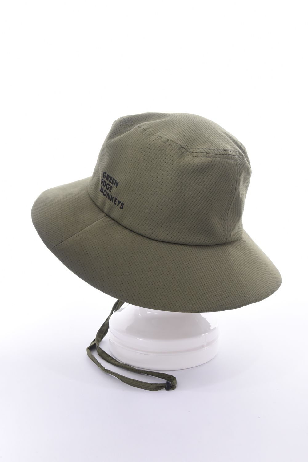 【26SS】 BUCKET HAT / モンキー刺繍ワッペン バケットハット (カーキ)