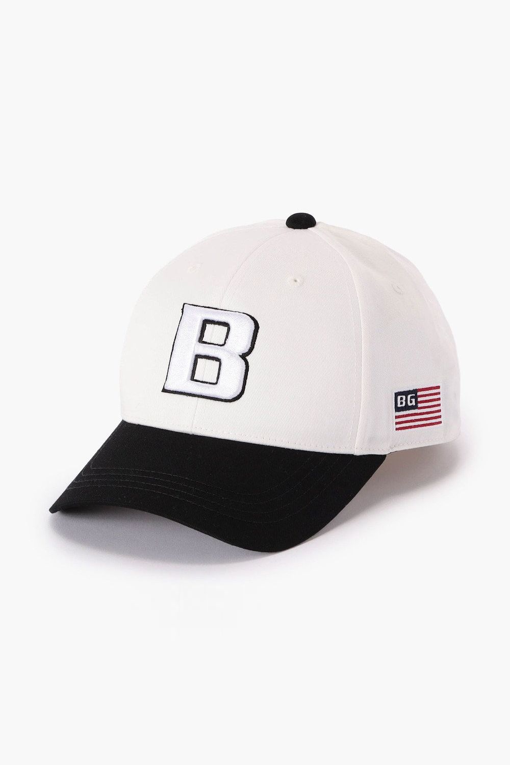 【26AW】 MEN’S 2-TONE INITIAL CAP / バイカラー ブランドイニシャル刺繍 キャップ (ホワイト)