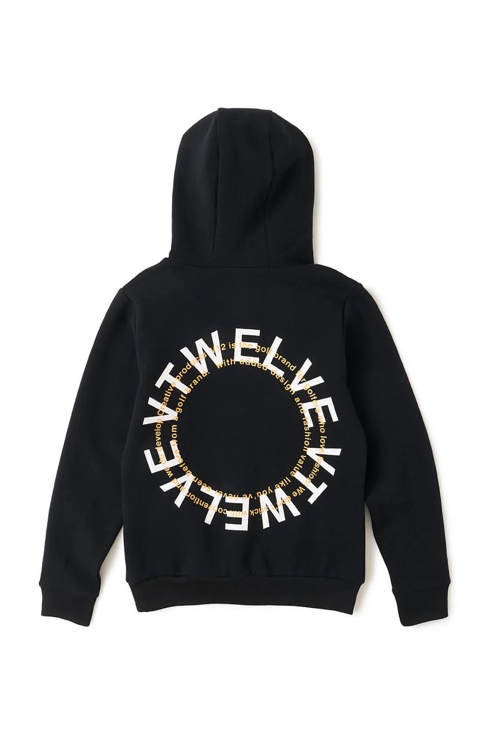 【26AW】【レディース】 RING LOGO PARKA / ダンボールニット サークルロゴ ジップポケット プルオーバーフーディー (ブラック)