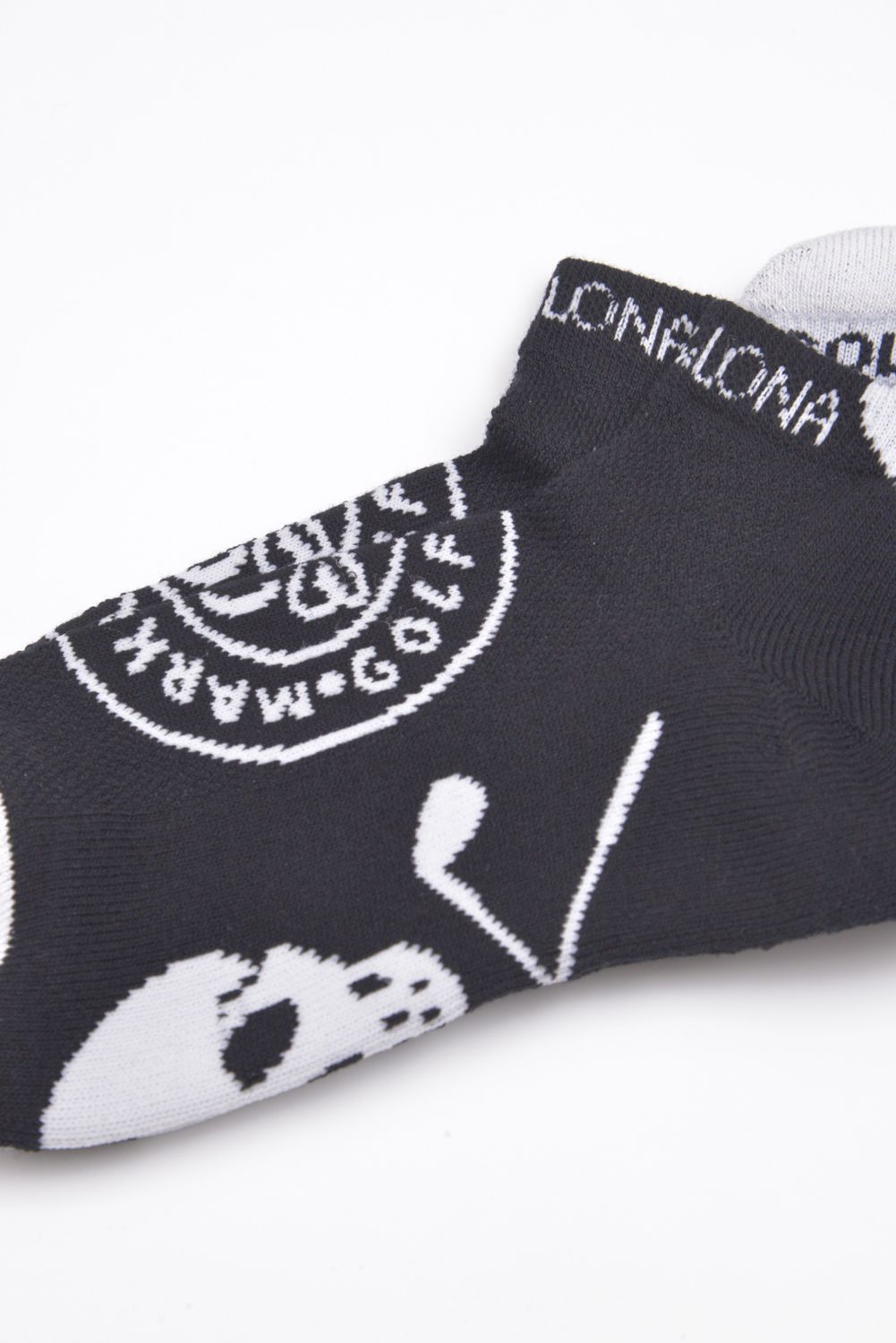 【26AW】【レディース】 CIRCLE ICON SNEAKER SOCKS / ジャパンメイド サークルスカルジャカード スニーカー丈 ローソックス (ブラック)