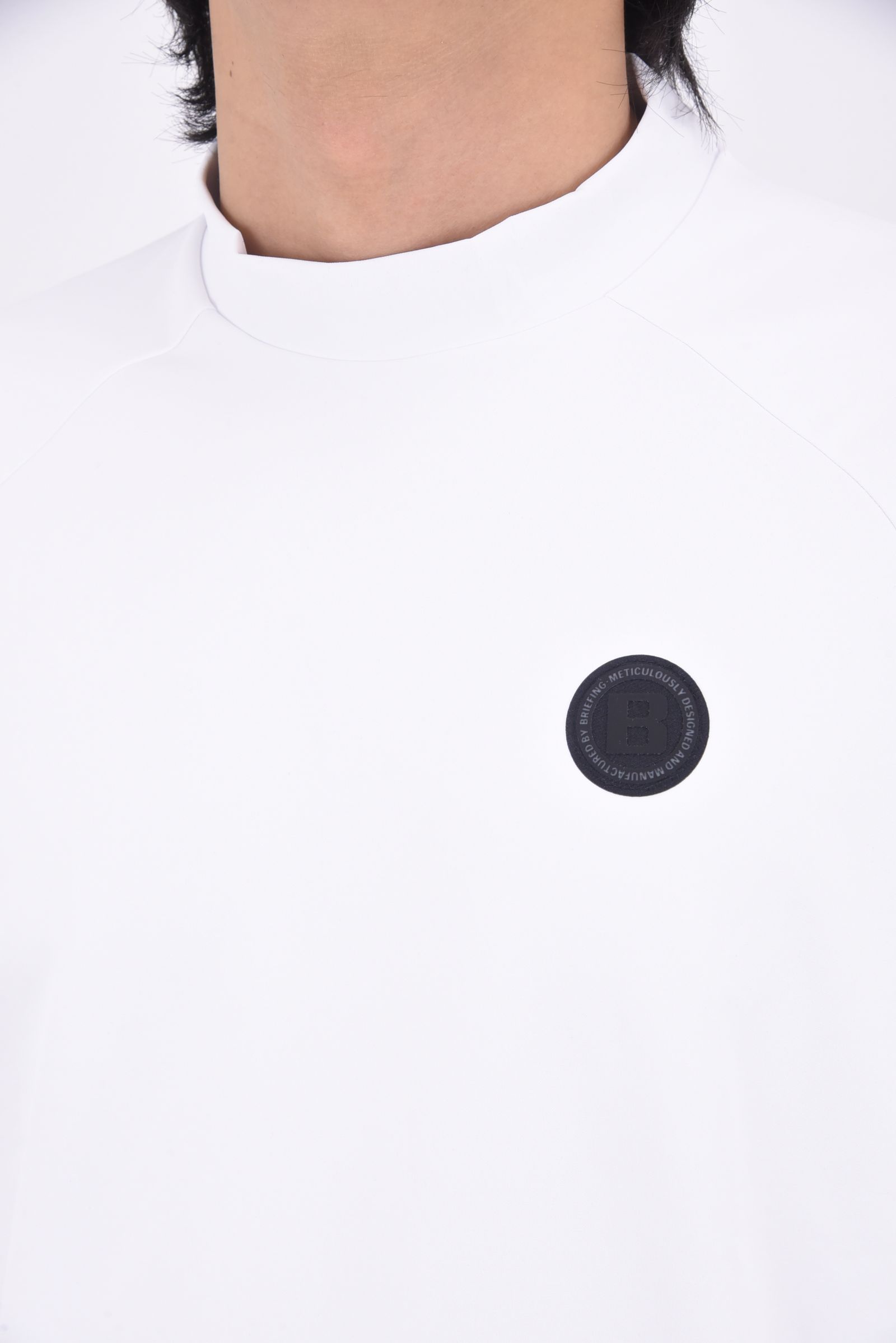 【26SS】 CE MEN’S BACK LOGO LINE HIGHNECK RF / ロゴテープ リラックスフィット モックネックTシャツ (ホワイト)