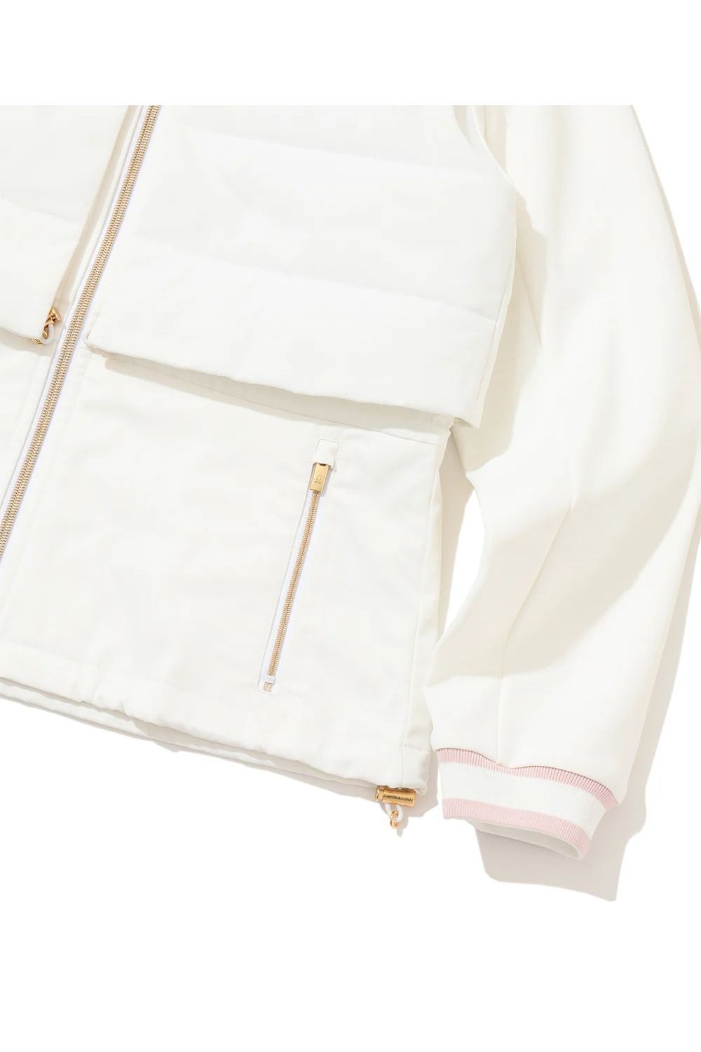【26AW】【レディース】 ÉLAN 2-WAY HYBRID JACKET / ボンディング素材 中綿ベスト付き 2WAYチュニックジャケット (ホワイト)