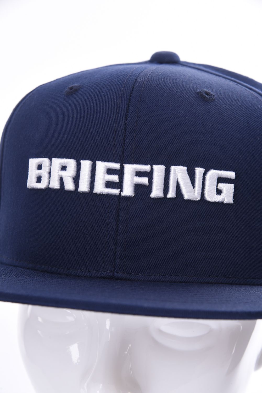 MENS BASIC FLAT VISOR CAP / ブランドロゴ ベーシック フラットキャップ (ネイビー)