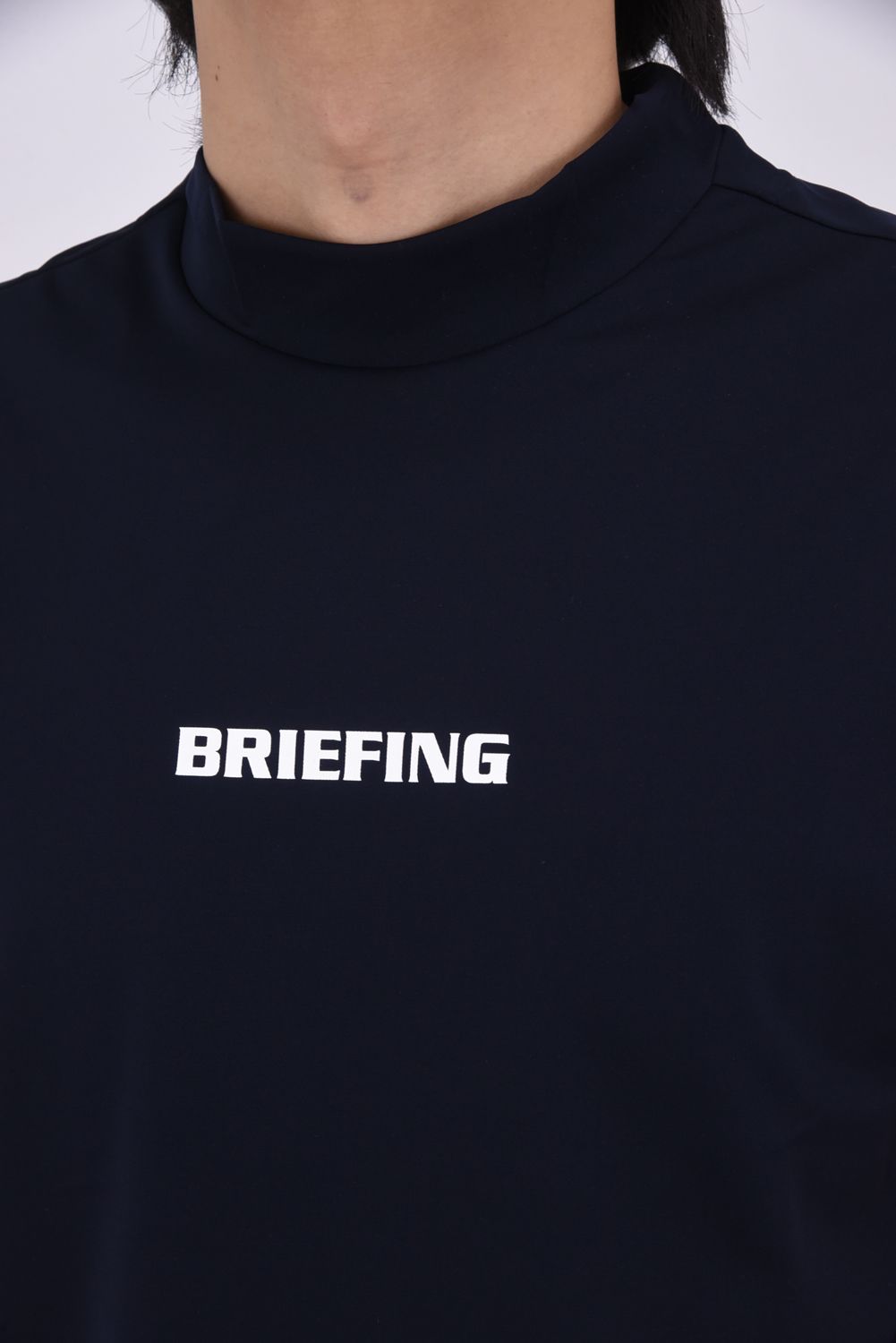【26SS】 MEN'S TOUR HIGHNECK / ベーシック ブランドロゴ モックネックTシャツ (ネイビー)