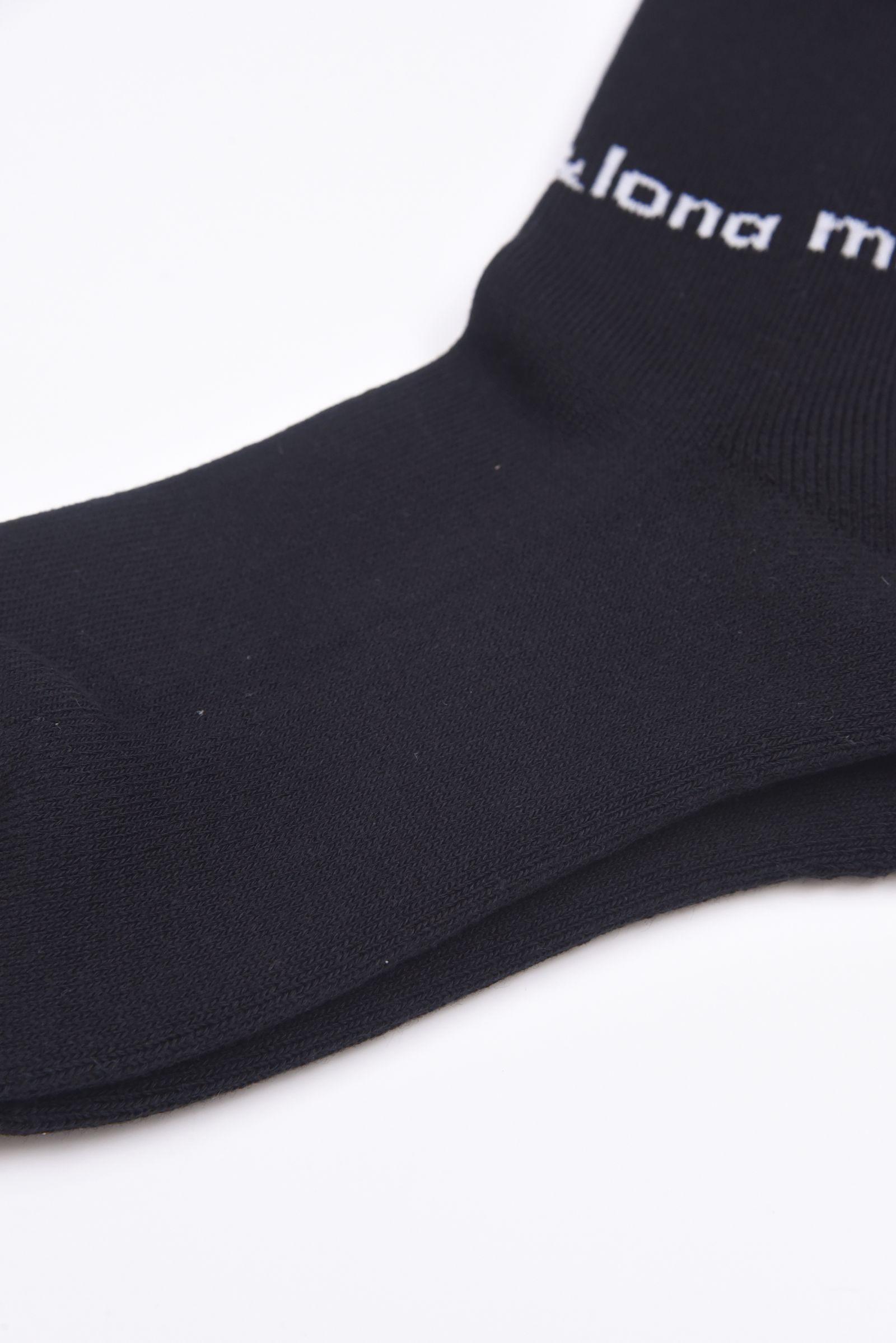 【レディース】 BUENA HIGH SOCKS / ロゴジャカード メタリック刺繍 ハイソックス (ブラック)