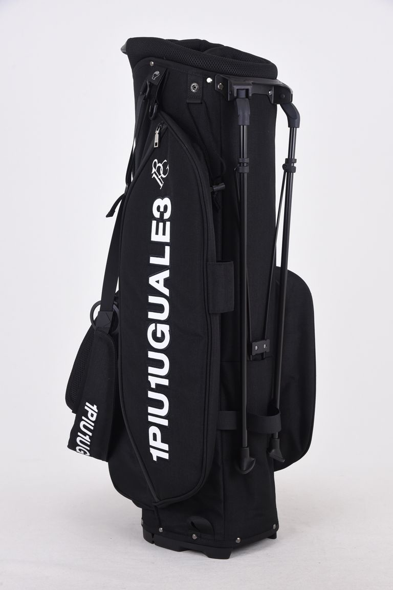 1PIU1UGUALE3 GOLF ウノピゥウノウグァーレトレ ゴルフ スタンド式 キャディバッグ 黒 キャディーバッグ ゴルフバッグ バッグ BAG