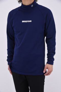MEN'S WARM LS HIGH NECK / ブランドロゴ 起毛素材 ハイネックトップス (ネイビー)
