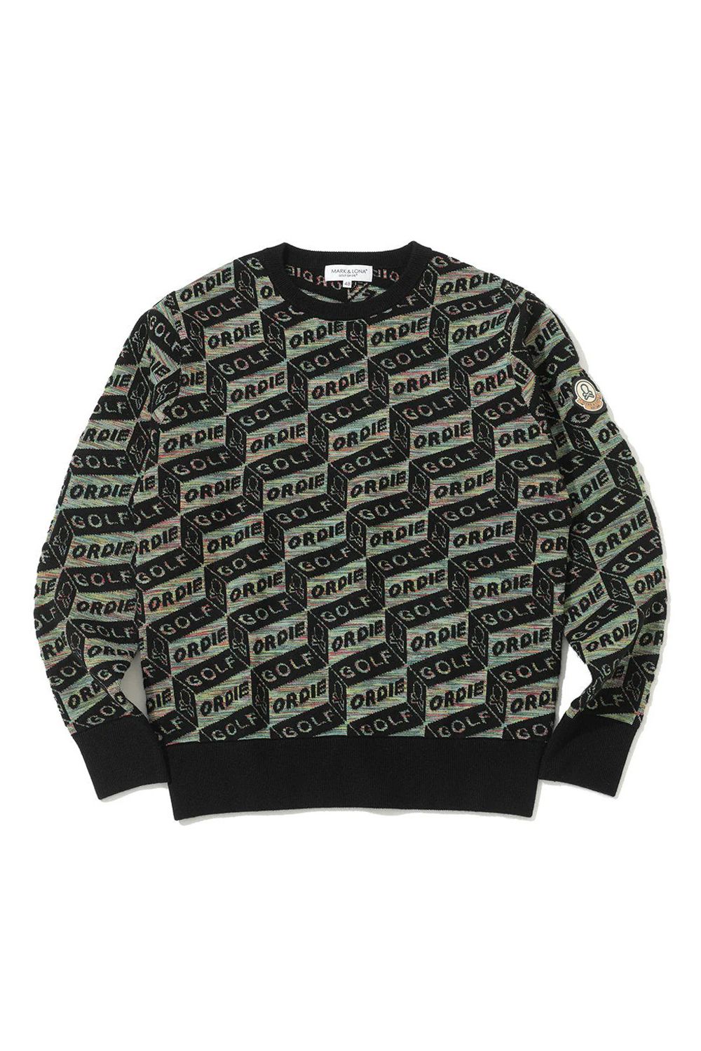 【2025AW】 DÉPÊCHE GEOMETRY JACQUARD KNIT / ジオメトリックパターン プルオーバーニット (ブラック)