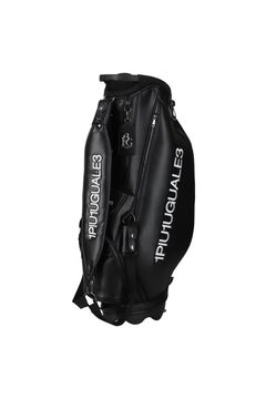 【銀行振込・代金引換不可】【返品・交換不可】 STAND CADDIE BAG / 113ロゴ パンチング シンセティックレザー スタンド キャディバッグ ブラック