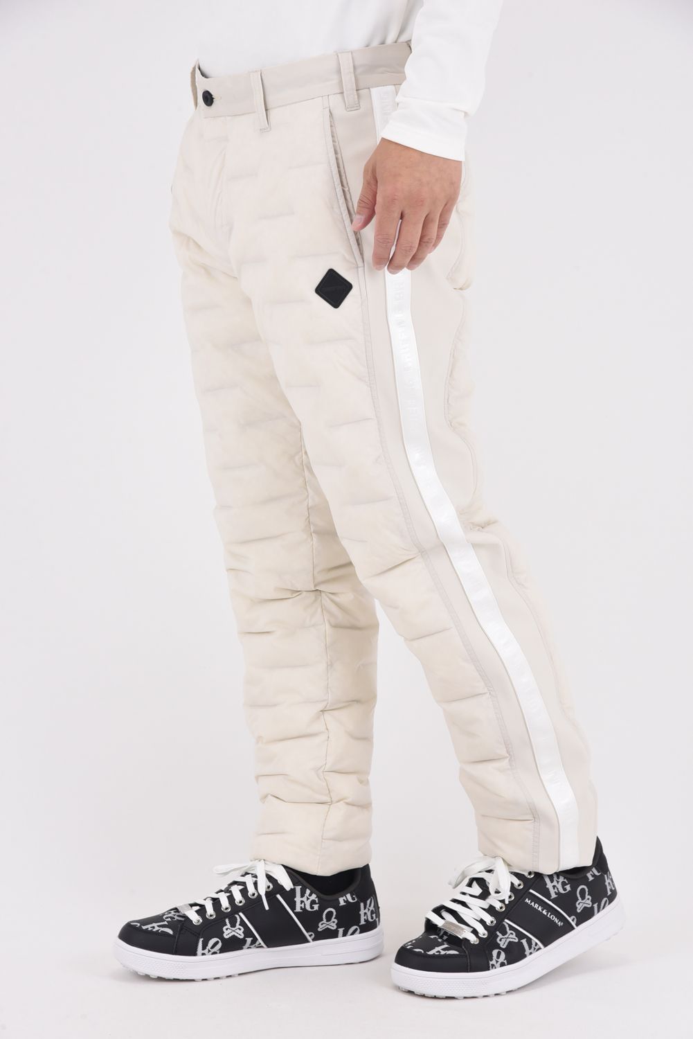 【25AW】 MEN'S HYBRID DOWN PANTS / ストレッチタフタ ダイヤモンドロゴ ハイブリッドダウンパンツ (ベージュ)