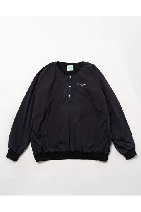 【2025AW】 Ala Wai Snap Padded Jacket / バックプリント ハーフジップ パデッドジャケット (ブラック)