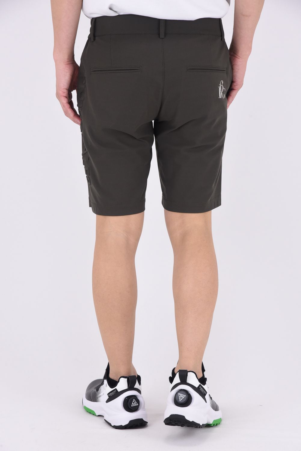【25SS】 113 GOLF EMBOSS SHORTS / ブランドロゴ エンボス ショートパンツ (カーキ)