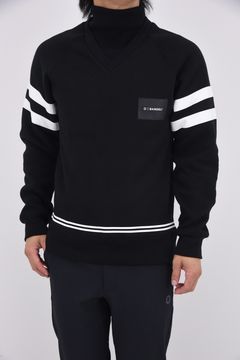 【25AW】 LAYERED HIGH NECK KNIT / フェイクレイヤード ハイネックニット (ブラック)