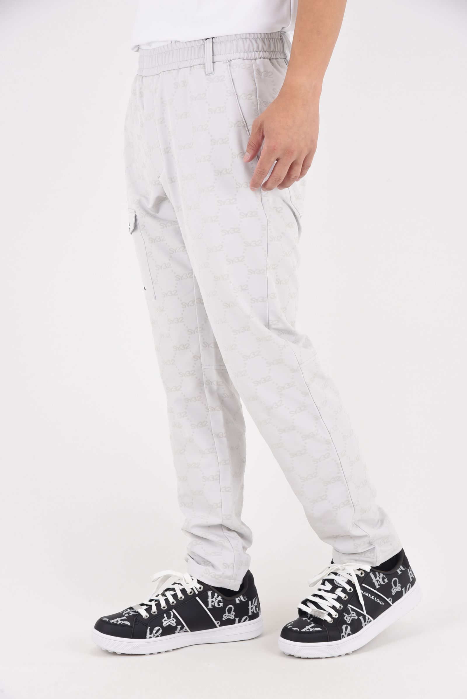 【25AW】 FLOCKY STRETCH LONG PANTS / フロッキーストレッチ ロングパンツ (ライトグレー)