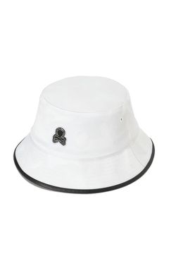 GAUGE CRYSTAL ICON HAT / オリジナルカモジャカード ドローコード付き バケットハット (ホワイト)