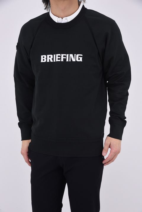 ⓁBRIEFING GOLF ブリーフィングゴルフ クルーネックニット黒 リスキー