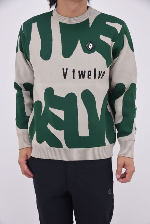 【25AW】 GRAFT KNIT / グラフィティロゴ クルーネックニット (ベージュ)