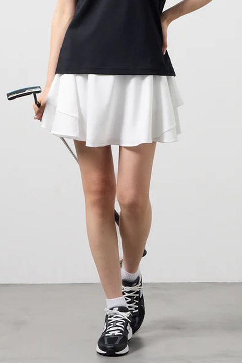【26SS】【レディース】 DOUBLE-FACED DRAPED SKIRT / ダブルフェイスドレープスカート (ホワイト)