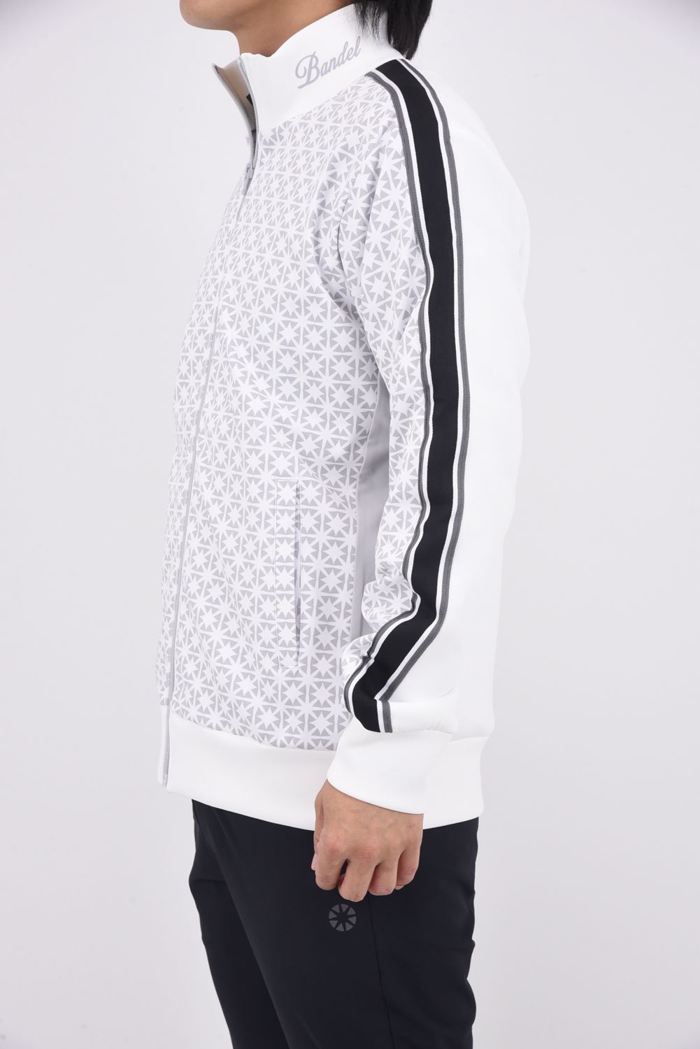 【25AW】 ALLOVER SWITCH LINE BLOUSON / オクタスロゴ サイドライン ジップアップブルゾン (ホワイト)