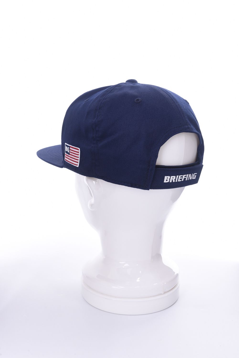 MENS BASIC FLAT VISOR CAP / ブランドロゴ ベーシック フラットキャップ ネイビー