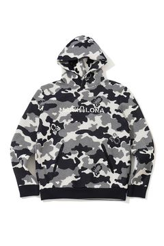 【26AW】 MERCURY CAMO JACQUARD KNIT HOODIE / ジャパンメイド カモフラジャカード ニットパーカー (ネイビー)