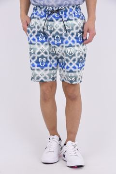 【26SS】 DOMINANT FLEX SHORTS / ジオメトリックパターン総柄 ドライタッチ ショートパンツ (ブルー)