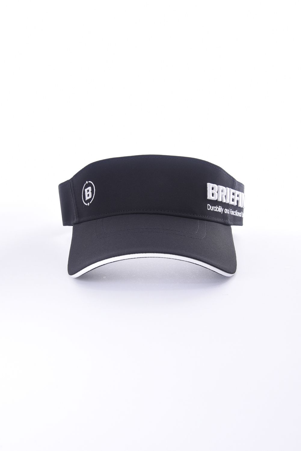 極美品　BRIEFING MENS ROUND LOGO VISOR BRIEFING - MENS ROUND LOGO VISOR / ロゴ刺繍 アシンメトリー
